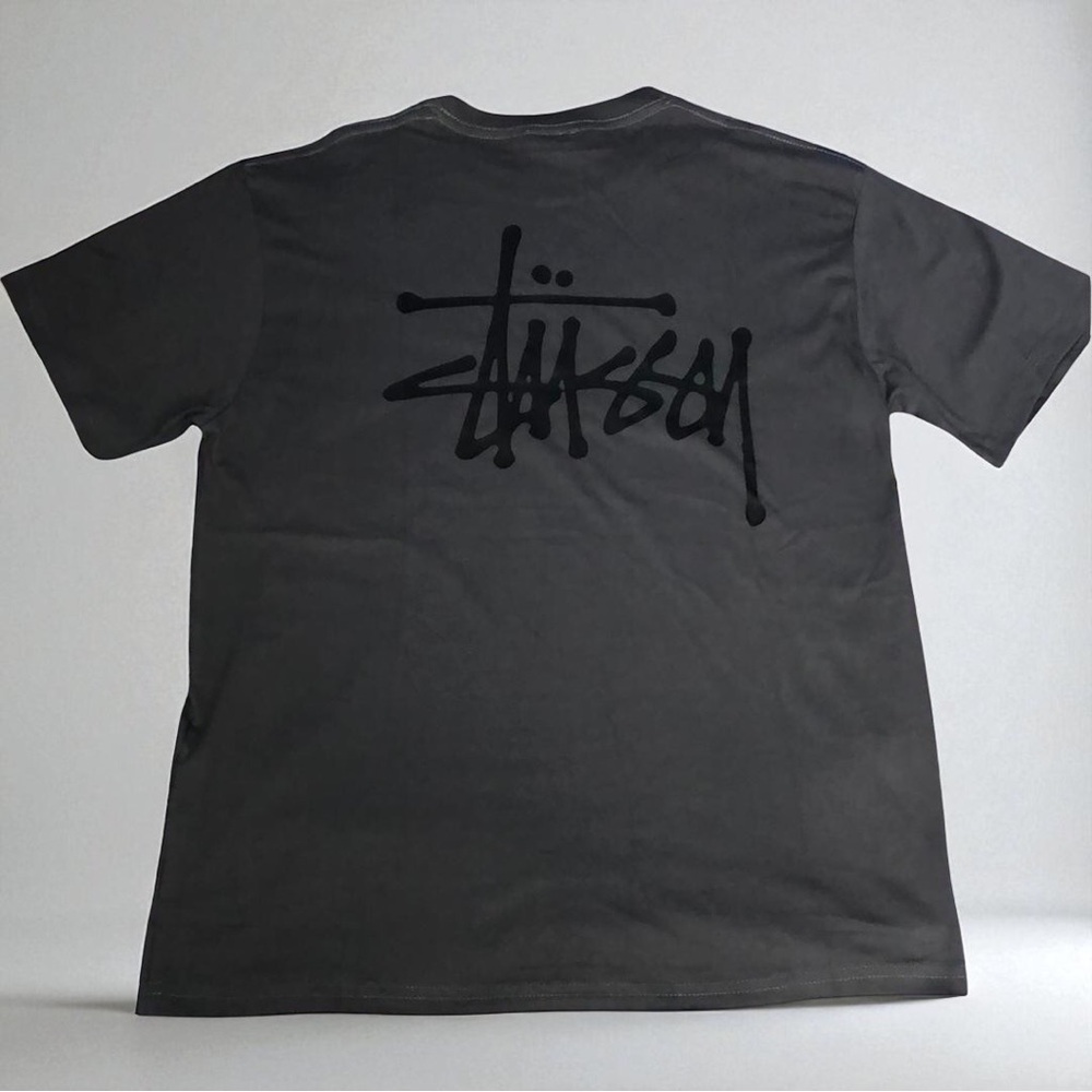 Stussy ✨Gray Short Sleeve Tee Iconic Logo✨